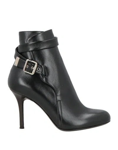 Chloé Woman Ankle Boots Black Size 5 Leather In Black