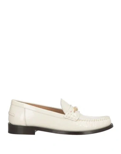Ferragamo Loafers Metal Accent Round Toe Stitching In Neutral