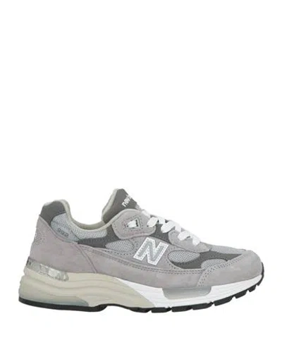 New Balance Woman Sneakers Grey Size 5 Leather In Gray