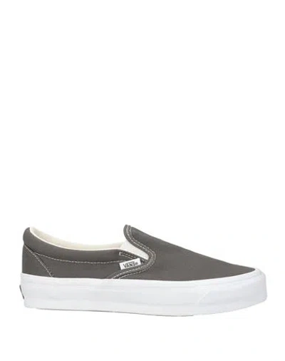Vans Woman Sneakers Grey Size 8 Textile Fibers In Gray