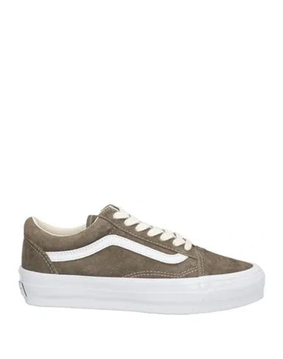 Vans Woman Sneakers Khaki Size 7.5 Pigskin In Multi