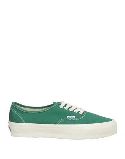 Vans Woman Sneakers Green Size 8 Textile Fibers In Green