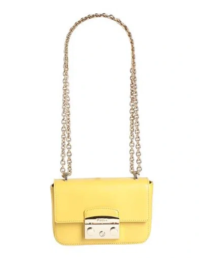 Furla Woman Shoulder Bag Mustard Size - Leather In Yellow