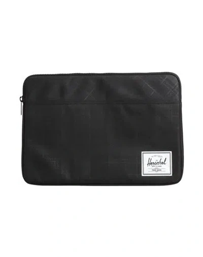 Herschel Supply Co . Man Handbag Black Size - P. E.t. Recycled Polyester, Tpe - Thermoplastic Elastom In Black