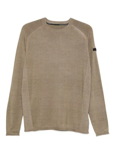 Rrd Relaxed-fit Knitted Sweater With Ribbed Panels In Brown