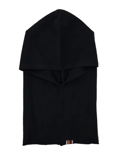 Extreme Cashmere Fitted Black Balaclava With Minimalist Design In Black