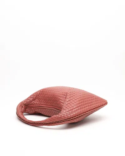Bottega Veneta Large Intrecciato Hobo Bag In Red