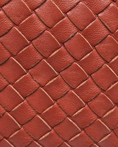 Bottega Veneta Large Intrecciato Hobo Bag In Red