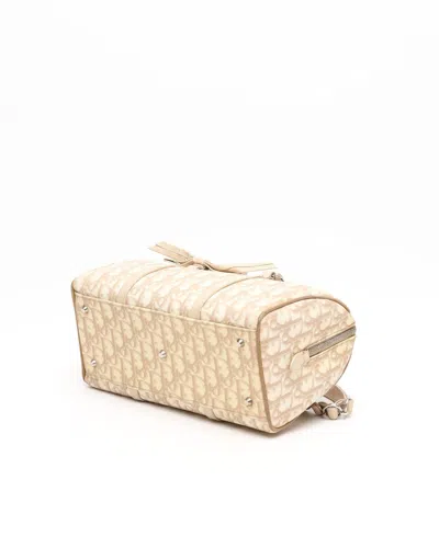 Dior Christian  Monogram Romantique Trotter Bag In Neutral