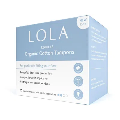 Lola Regular Organic Cotton Tampons In Transparent