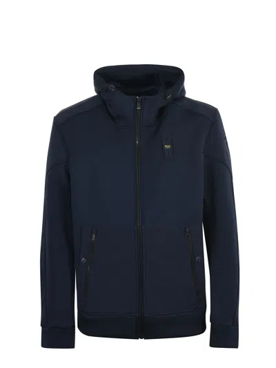 Blauer Neoprene Sweatshirt In Blue