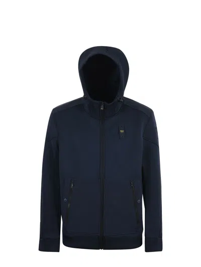 Blauer Neoprene Sweatshirt In Blue