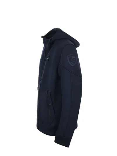 Blauer Neoprene Sweatshirt In Blue
