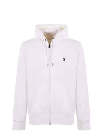 Polo Ralph Lauren Classic Fleece Hoodie In White