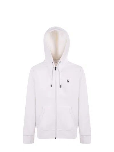 Polo Ralph Lauren Classic Fleece Hoodie In White