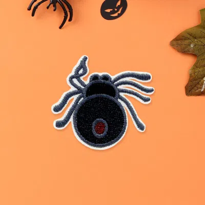 Fashnzfab Halloween Spider Iron On Patch In Black