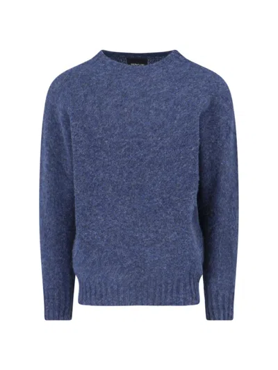Howlin' Classic Round Neck Sweater With Comfortable Fit And Soft Texture In Blue