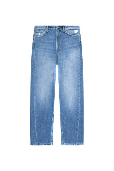 Dondup Relaxed-fit Light Blue Denim Trousers In Blue