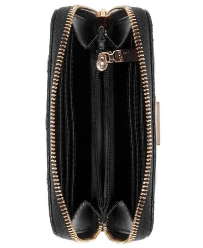 Guess Laurel Medium Zip Around Wallet In Black