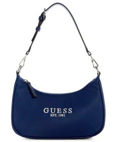 Guess Arona Small Shoulder Bag In Blue