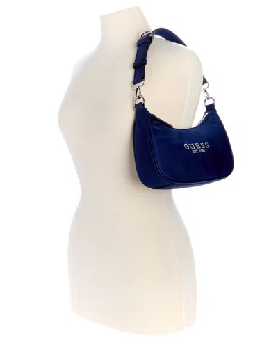 Guess Arona Small Shoulder Bag In Blue