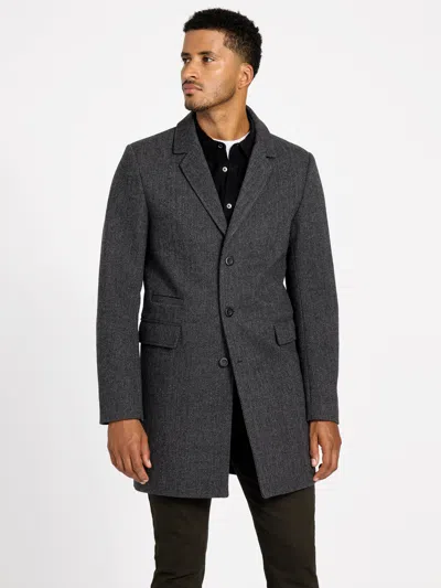 Guess Factory Leonardo Wool-blend Coat In Gray