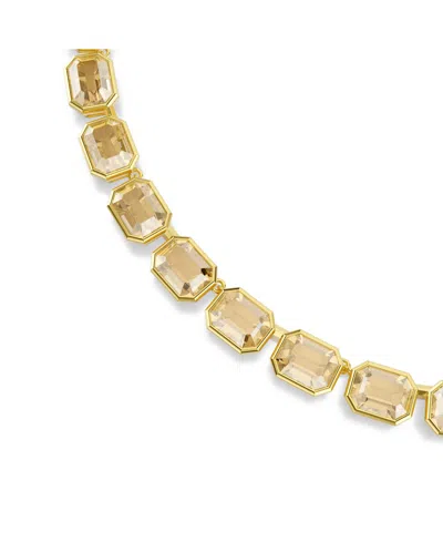 Swarovski Millenia Tennis Gold-tone Emerald-cut Necklace