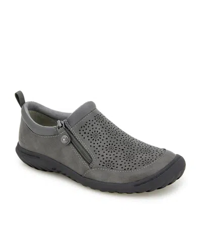 Jbu Women's Avery Round Toe Flats In Gray