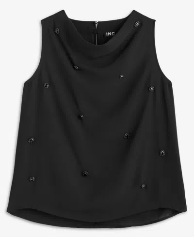 Inc International Concepts Women's Embellished Halter Top, Macy's Exclusive In Black