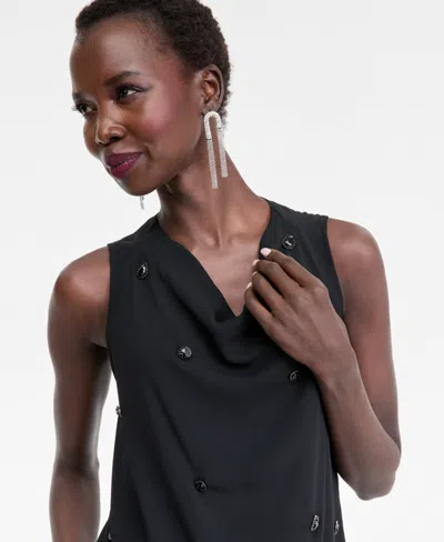 Inc International Concepts Women's Embellished Halter Top, Macy's Exclusive In Black