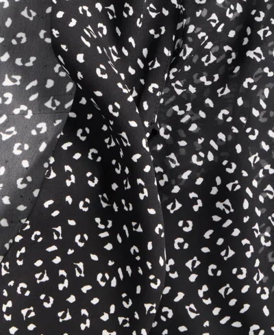 Inc International Concepts Women's Long-sleeve Tie-neck Blouse, Macy's Exclusive In Black