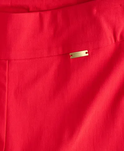 Inc International Concepts Women's Tummy-control Pull-on Capri Pants, Created For Macy's In Red