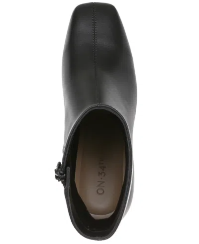 On 34th Margoe Square-toe Booties, Created For Macy's In Black