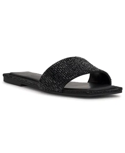 Inc International Concepts Women's Yamille Square Toe Flat Sandals, Macy's Exclusive In Black