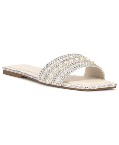 Inc International Concepts Women's Yamille Square Toe Flat Sandals, Macy's Exclusive In Neutral
