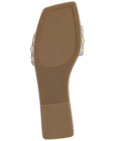 Inc International Concepts Women's Yamille Square Toe Flat Sandals, Macy's Exclusive In Neutral