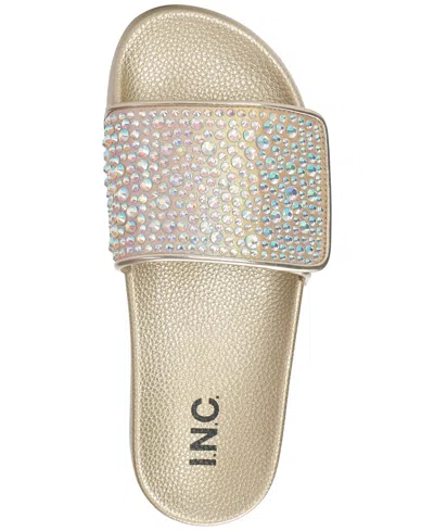 Inc International Concepts Women's Peymin Pool Slides, Created For Macy's In Gold