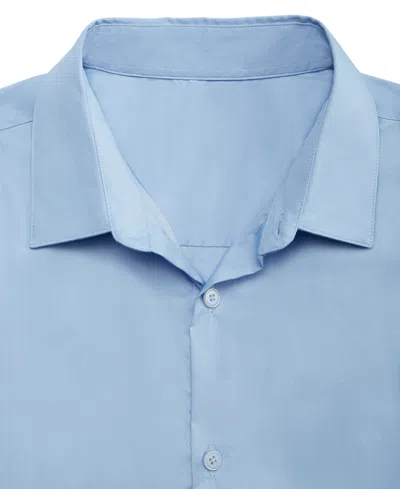 Mode Of One Men's Slim-fit Button-down Sport Shirt, Created For Macy's In Blue