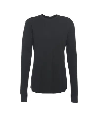 Thom Krom Knit Sweater With Thumbholes In Black