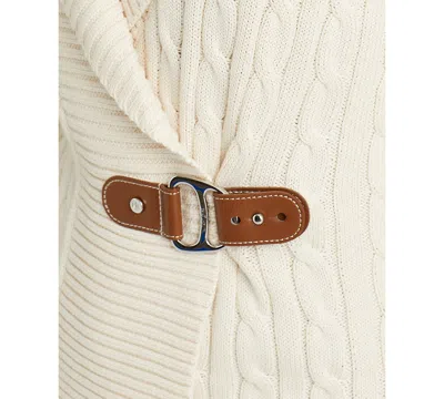 Ralph Lauren Buckled Cotton Sweater In Neutral