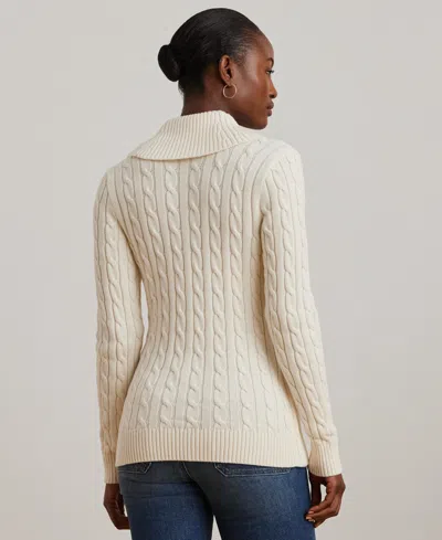 Ralph Lauren Buckled Cotton Sweater In Neutral