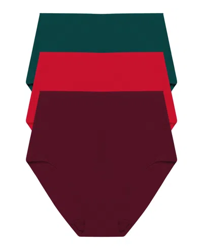 Natori Bliss Bare High Cut Brief, Pack Of 3 In Multi