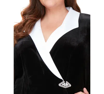 Alex Evenings Plus Size Side Button Top In Multi