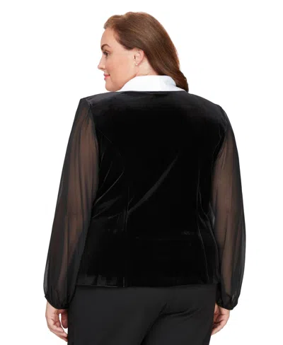 Alex Evenings Plus Size Side Button Top In Multi