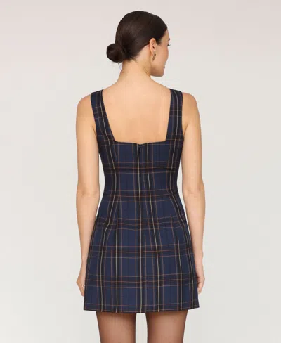 Avec Les Filles Women's Sleeveless Plaid Mini Dress In Blue