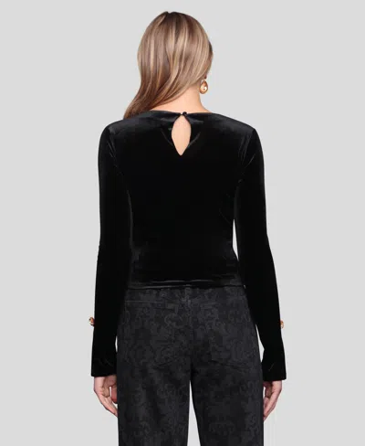 Avec Les Filles Women's Long Sleeve Top In Black
