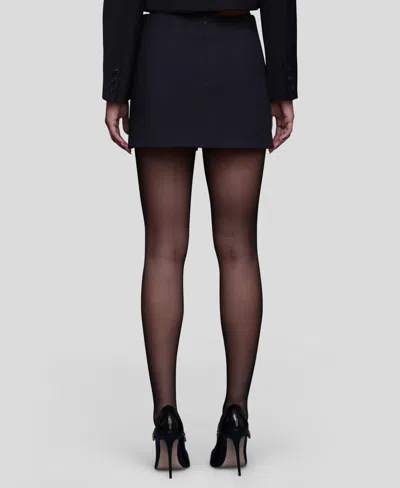 Avec Les Filles Women's Back Zip Mini Skirt In Blue