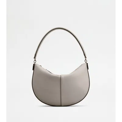 Tod's T Case Hobo Bag In Leather Mini In Gray