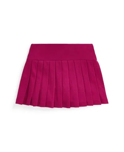 Polo Ralph Lauren Pleated Ponte Skort In Purple