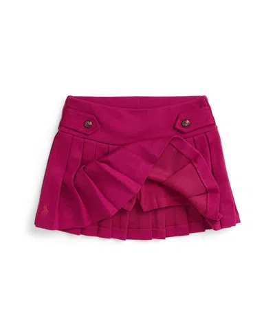Polo Ralph Lauren Pleated Ponte Skort In Purple
